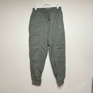 Wilo The Label Green Nylon Track Joggers Parachute Pants XS